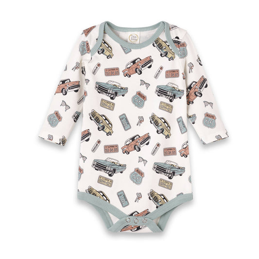 Classic Car Baby Bodysuit – Bamboo Long Sleeve One-Piece