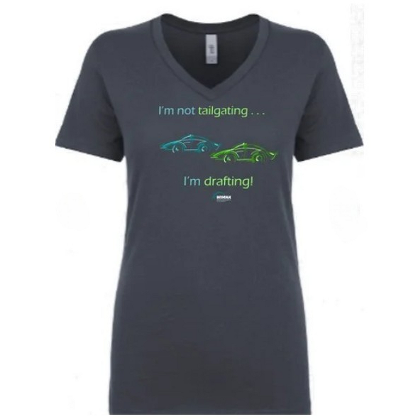 SHE-RACING Green & Blue Car Drafting T Shirt