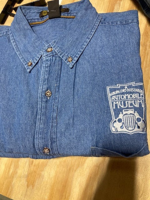 Museum Logo Denim Long Sleeve Shirt