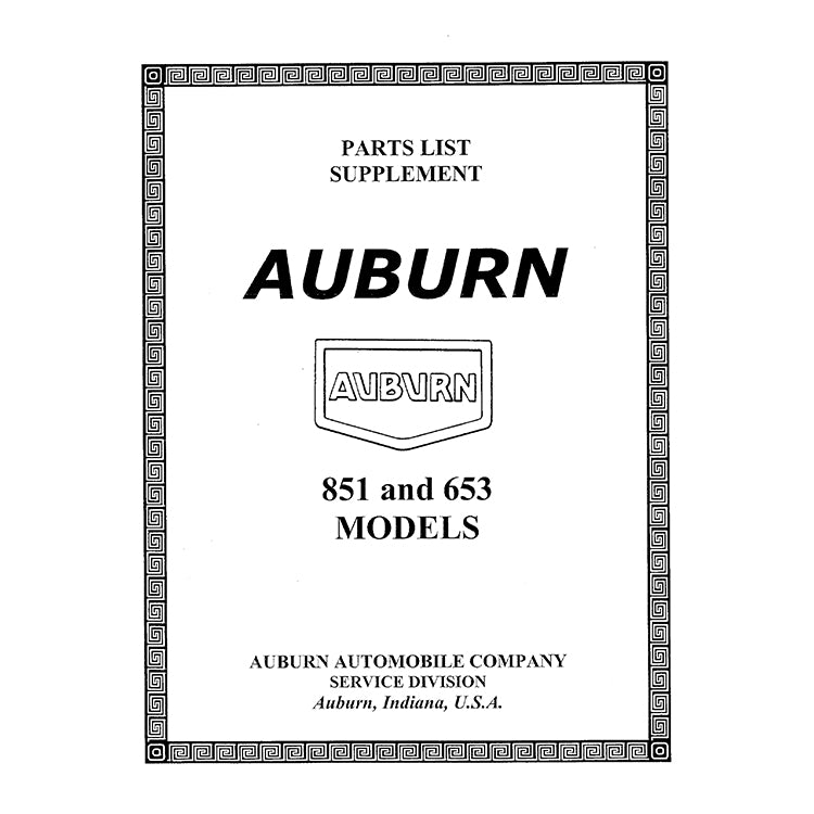 1935 & 1936 Auburn Parts Supplement