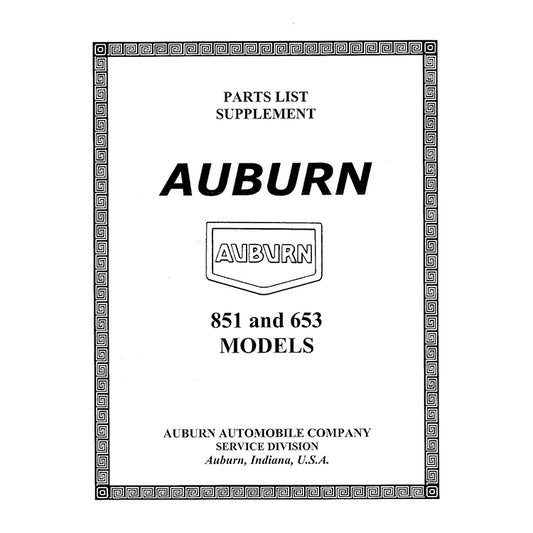 1935 & 1936 Auburn Parts Supplement
