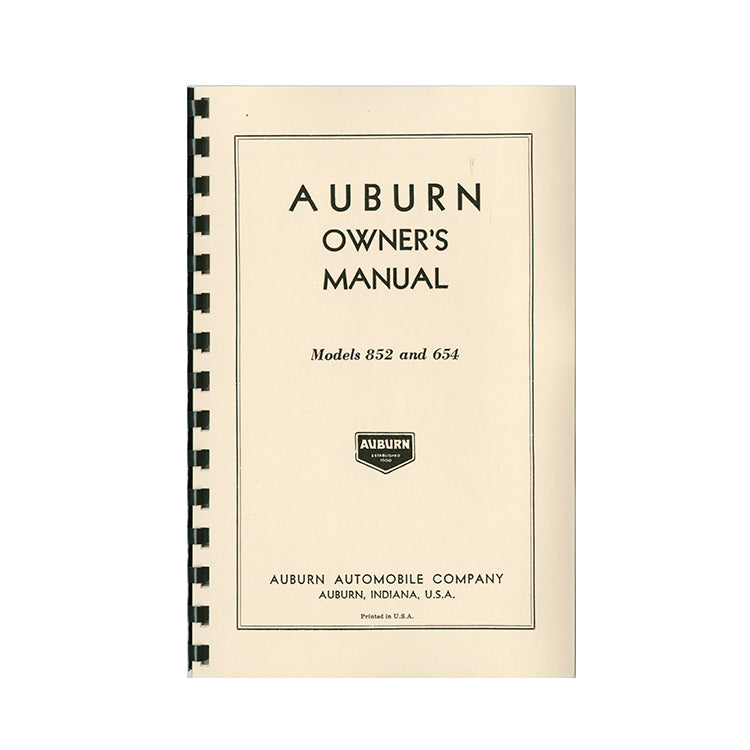 1936 Auburn Owner's Manual