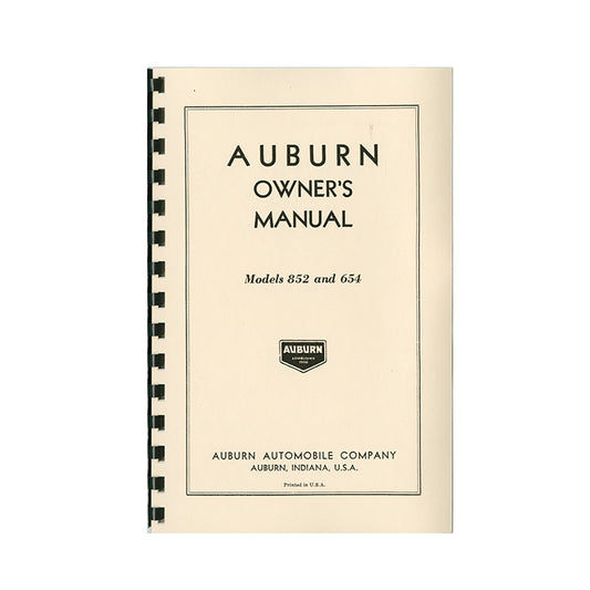 1936 Auburn Owner's Manual
