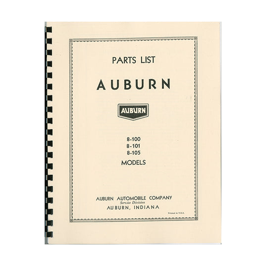 1932-1933 Auburn 8 Parts Manual