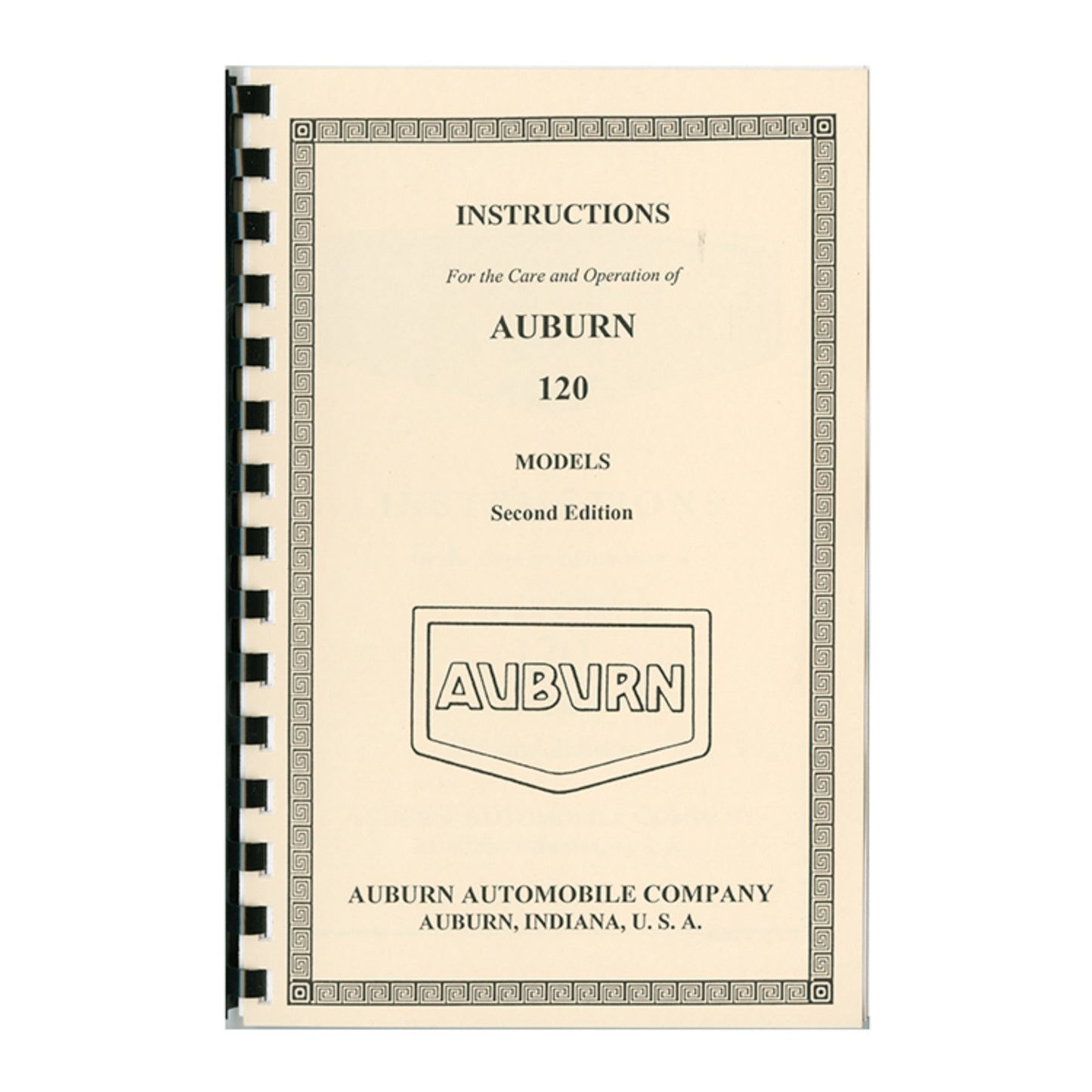 1929 Auburn 8-120 Owner's Manual
