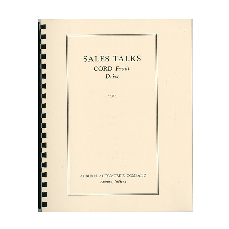 1929 Cord L-29 Sales Talk