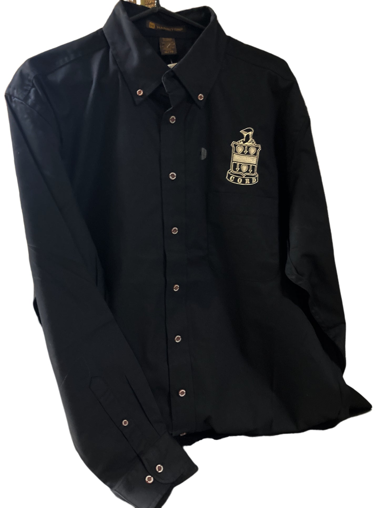Cord Logo long sleeve black shirt