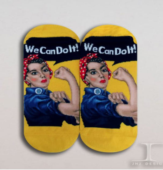 We Can Do It!  Rosie ankle socks