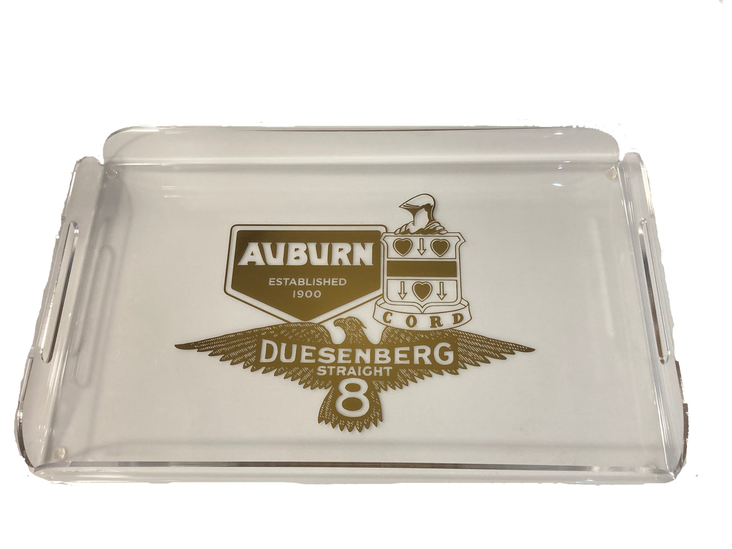 Tri-Logo Clear Lucite Serving Tray