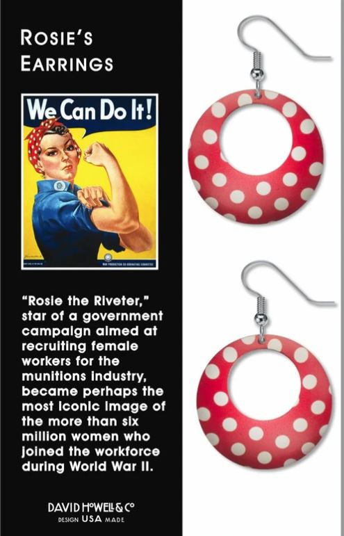 Rosie The Riveter Earrings