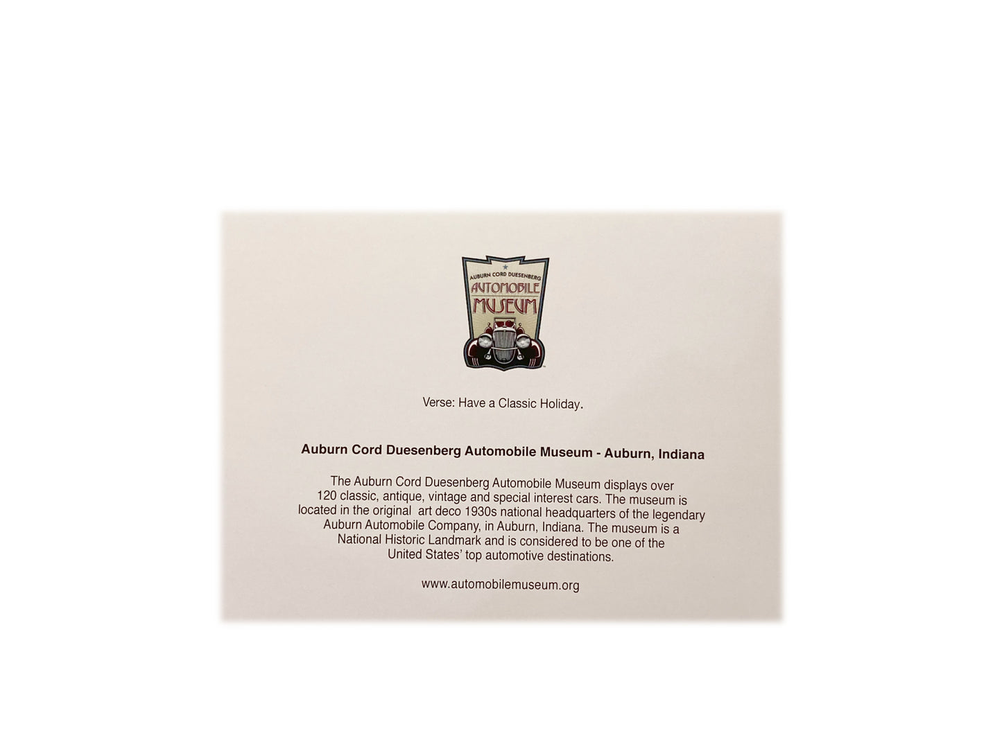 Duesenberg Christmas Card