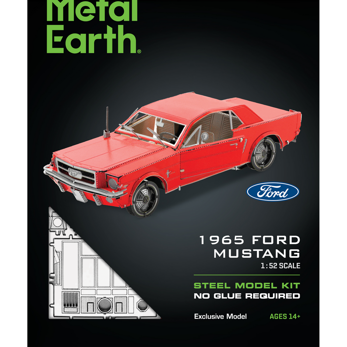 1965 Red Ford Mustang Metal Earth