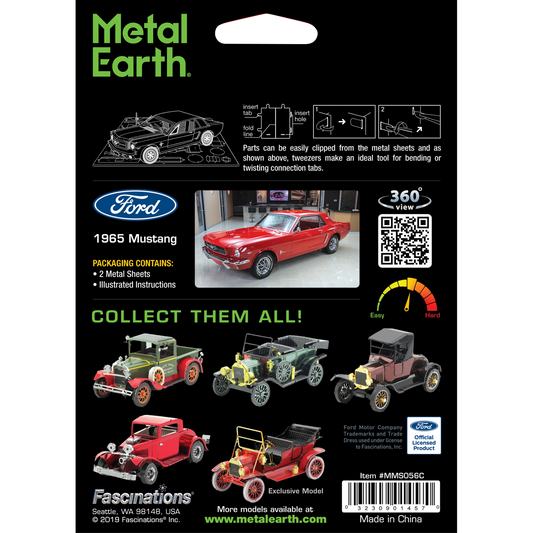 1965 Red Ford Mustang Metal Earth