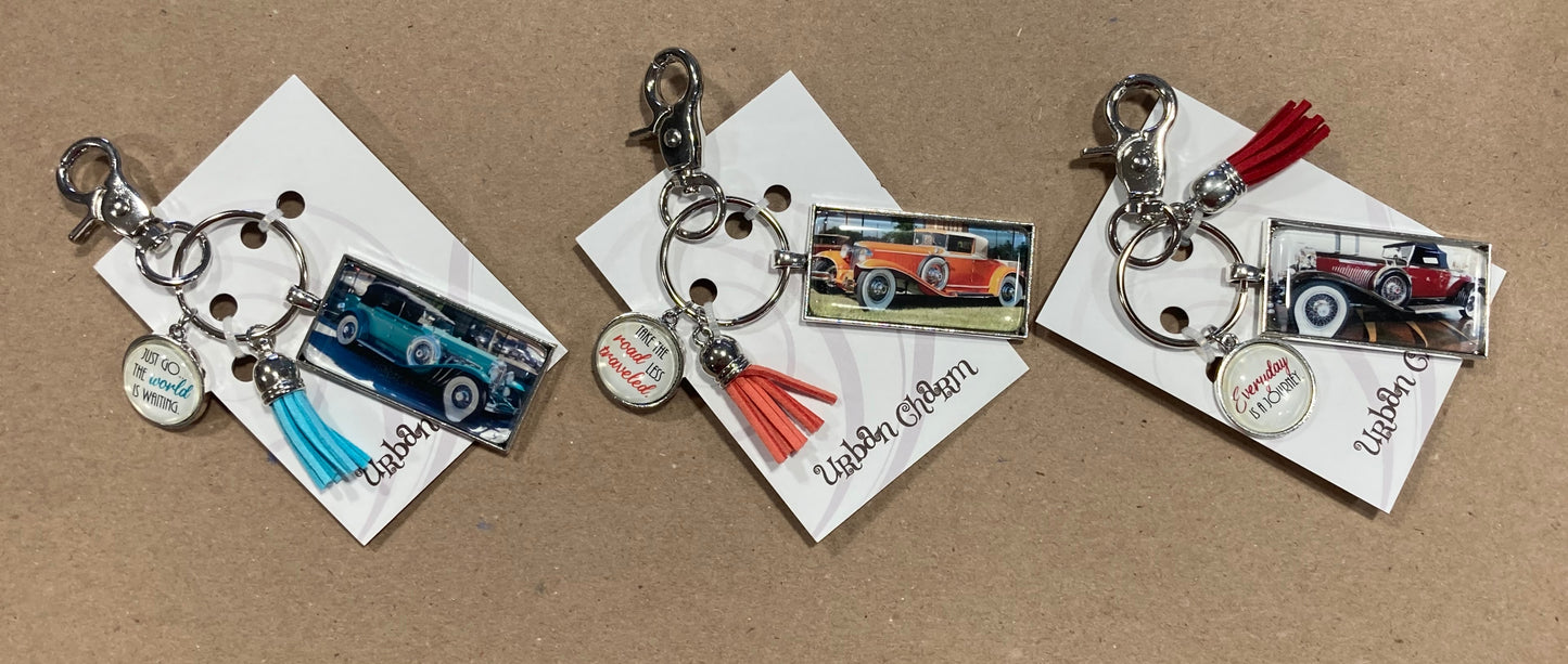 Custom Charm Keychain - custom made in USA