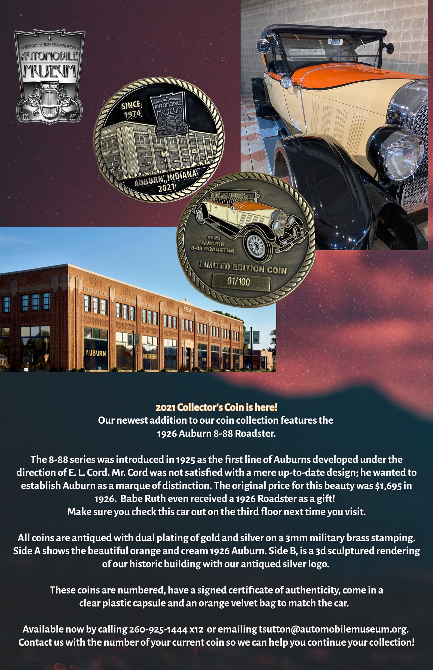Limited Edition 2021 Collector Coin - only 100 made-Limited quantities left