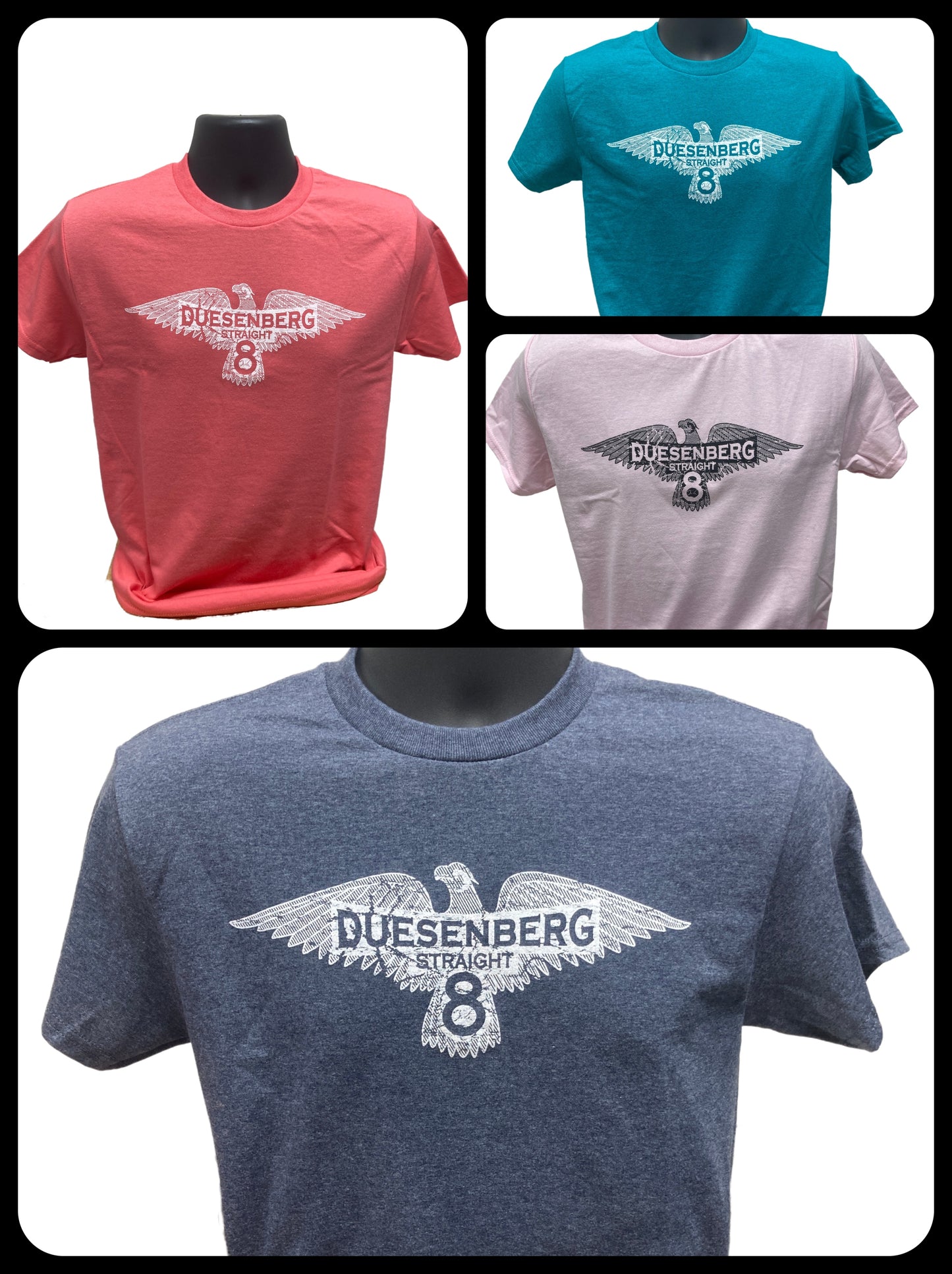 Duesenberg Logo  T-Shirt NEW COLORS! More sizes!