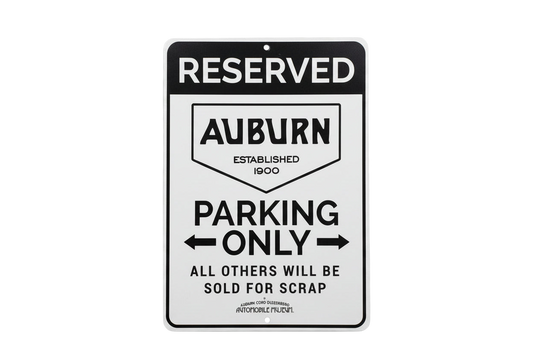 RESERVED PARKING - AUBURN metal sign