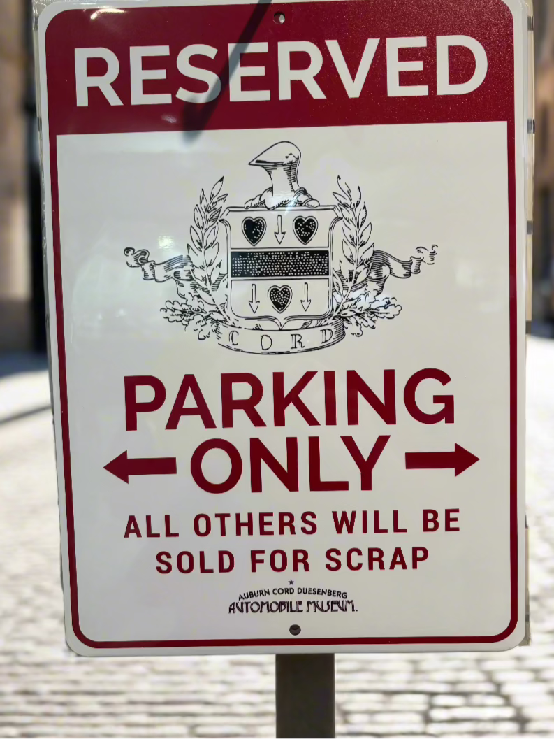 RESERVED PARKING - CORD metal sign