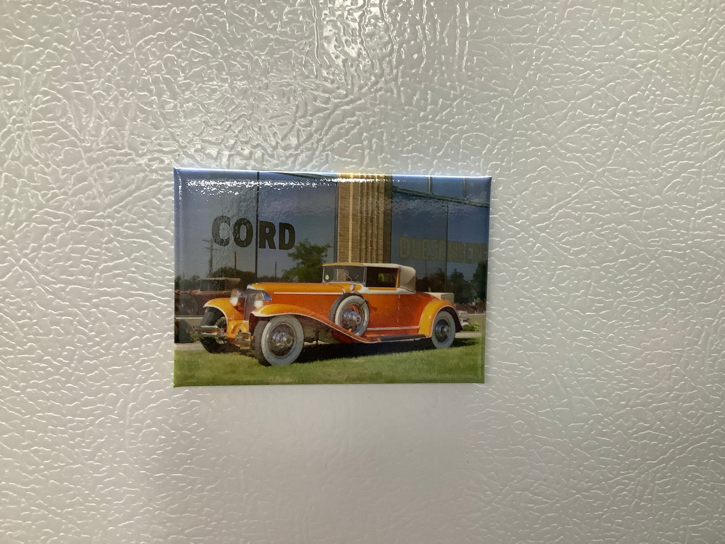 FLW orange car magnet