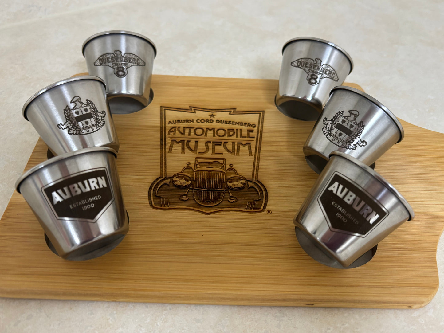 Custom Bamboo board and shots