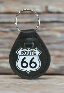 ROUTE 66 Leatherette Key Chain/Fob