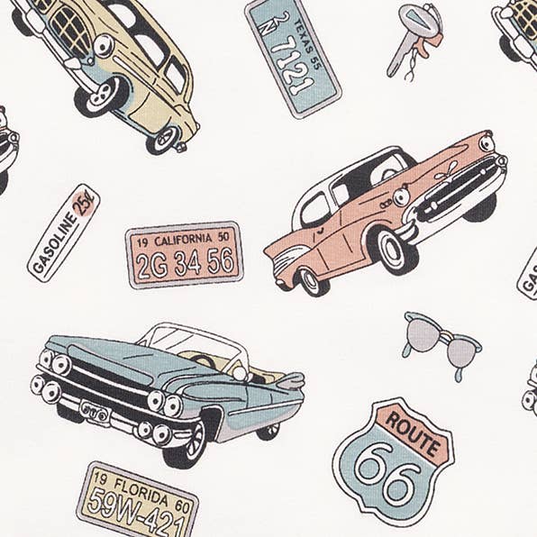 Vintage Car Henley Romper – Bamboo Baby Road Trip Style