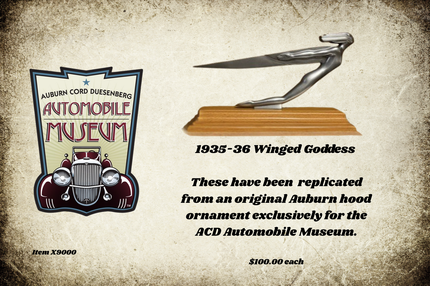WINGED GODDESS Hood Ornament