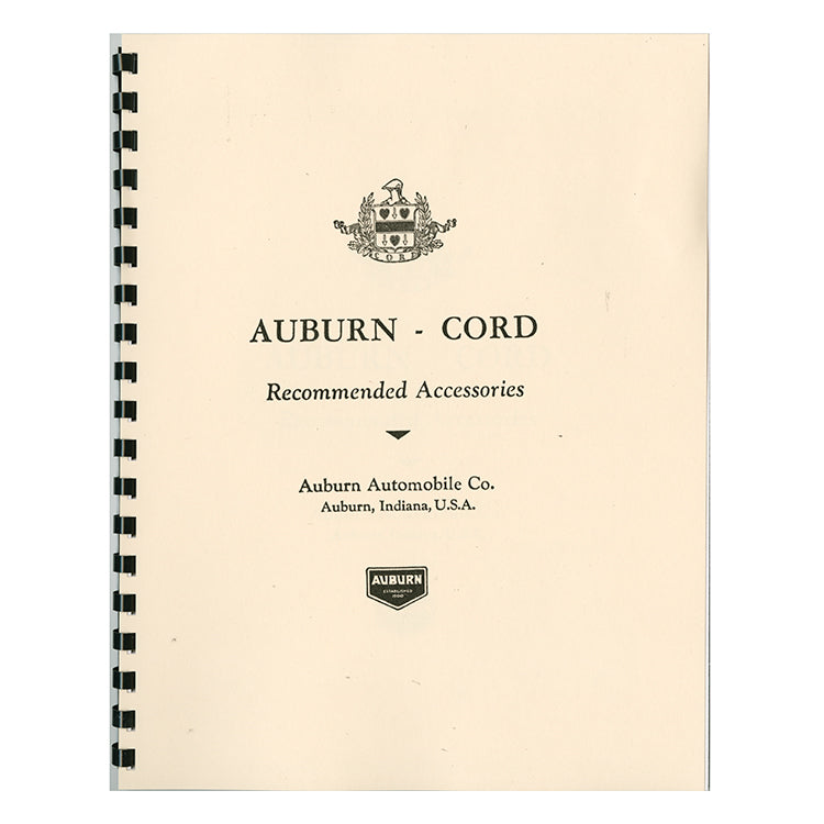 1931 Auburn and Cord Accessory Catalog