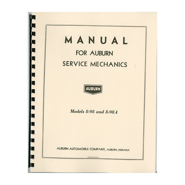 1931 Auburn Manual for Mechanics