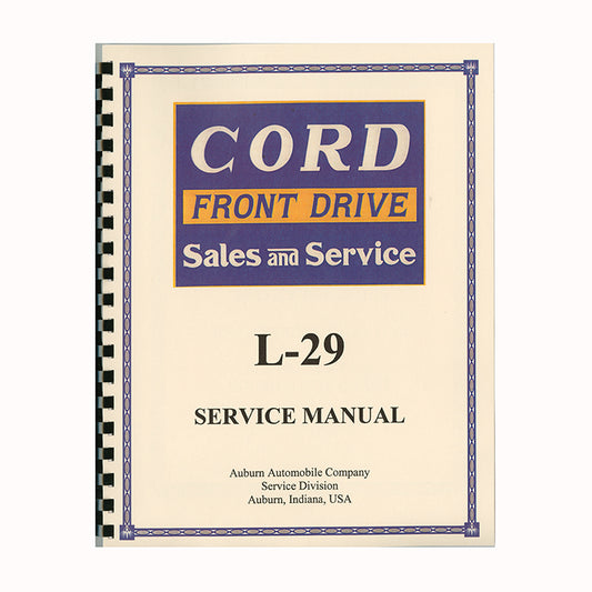 1929-1931 Cord L-29 Service Manual