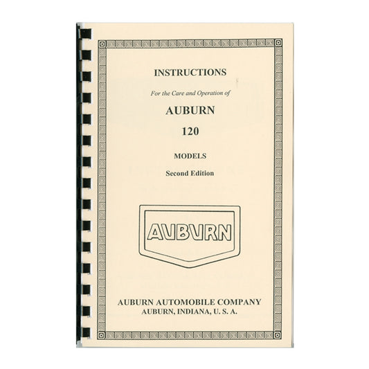 1929 Auburn 8-120 Owner's Manual