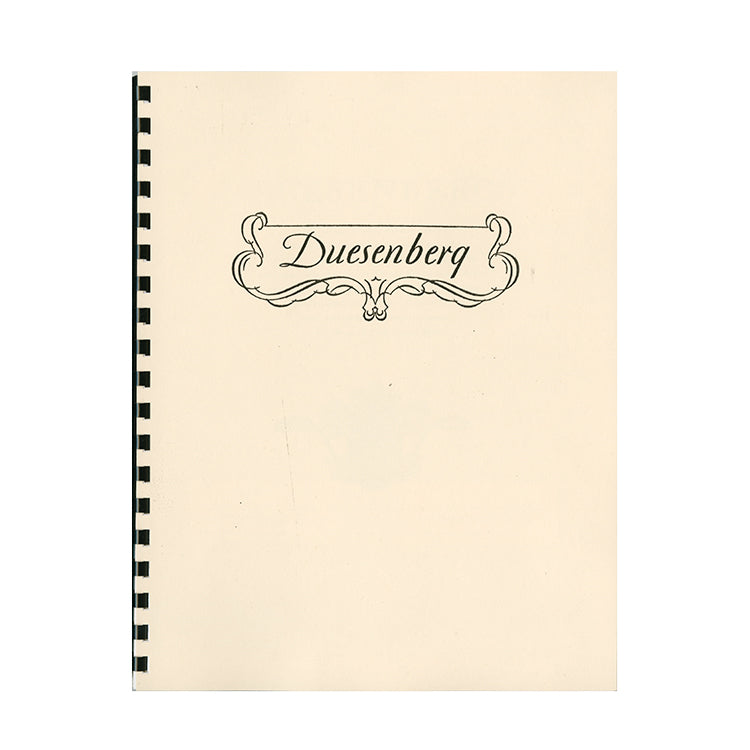 1929-1937 Duesenberg J Sales Brochure