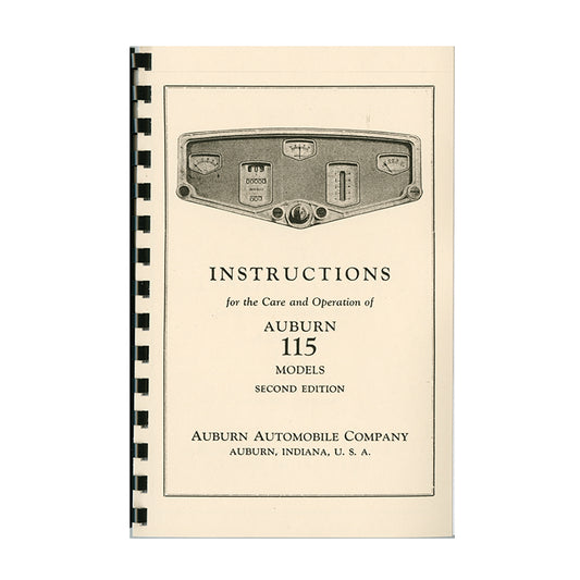 1928 Auburn 8-115 Owner's Manual