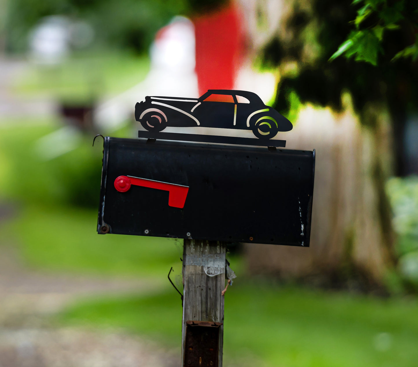 Rod-Iron Cord mailbox topper