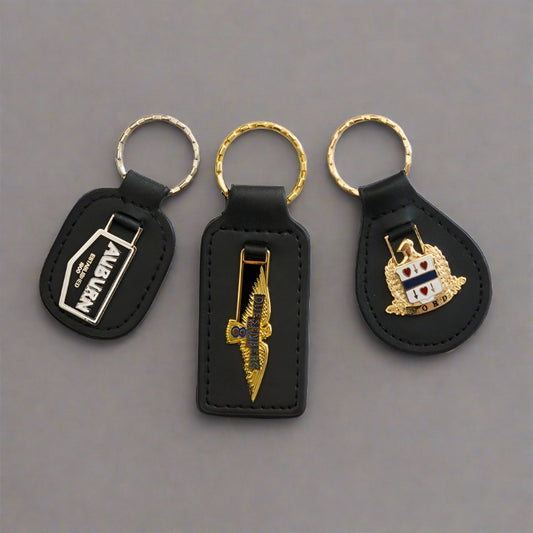 Auburn Cord or Duesenberg Leatherette Key Chains