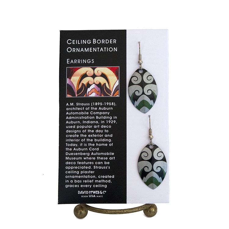 Art Deco Ceiling Earrings