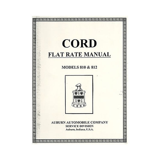 1936-1937 Cord 810/812 Flat Rate Manual